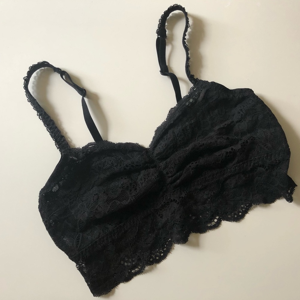 PINK Victoria Secret Black Lace bralette